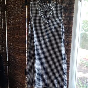 Crown & Ivy Black and White Checkered Sleeveless Dress